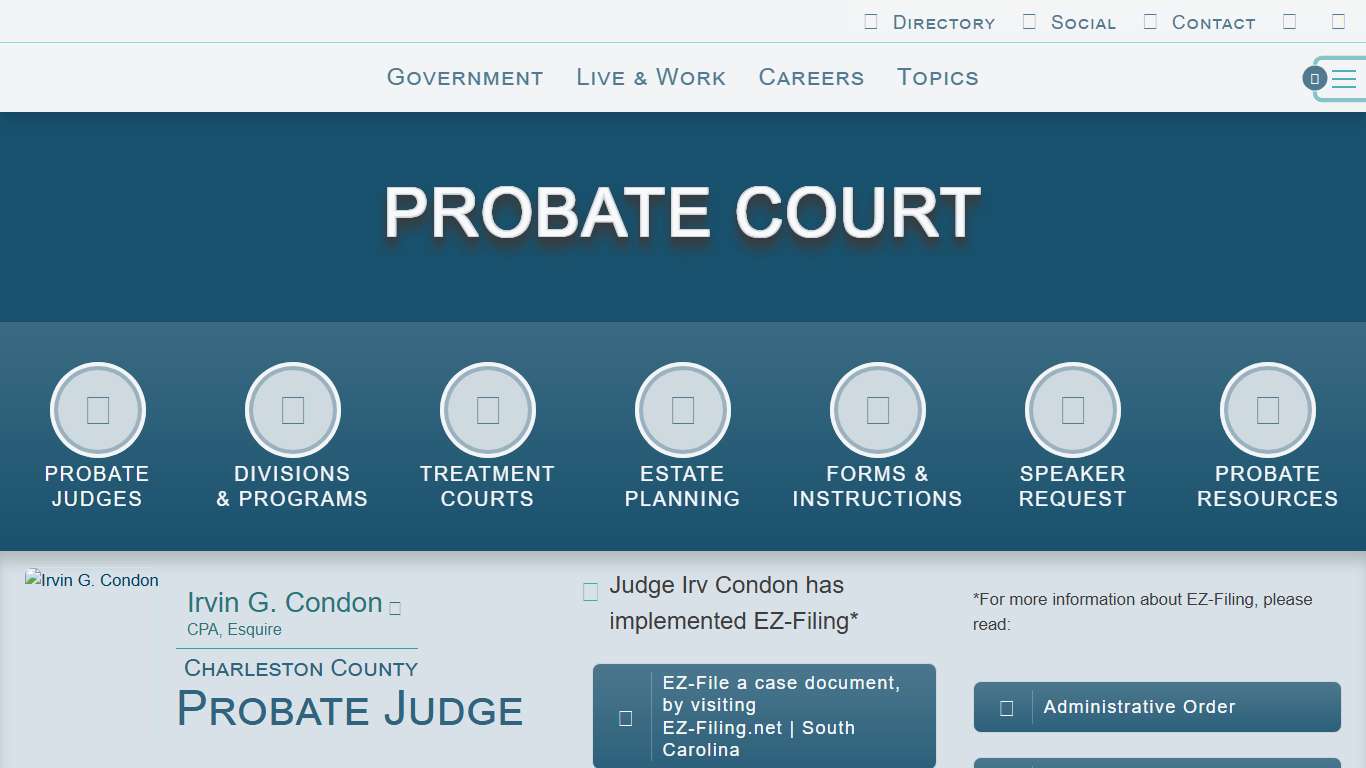 Probate Court Charleston County Government