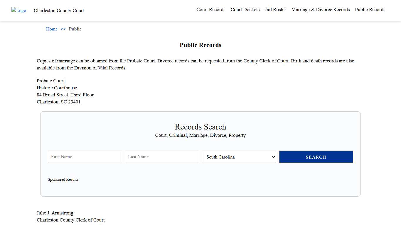Public Records Charleston County Court