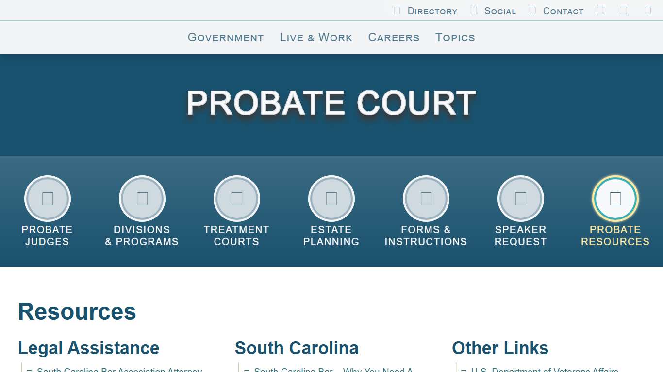 Probate Resources: Probate Court Charleston County Government